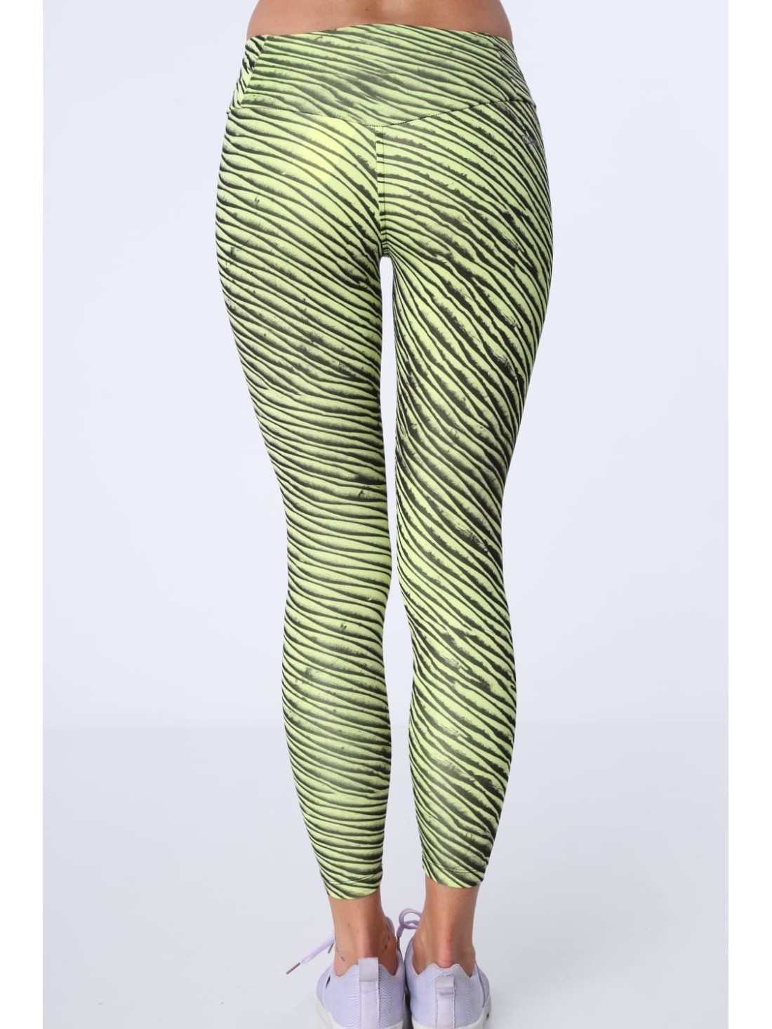 Yellow patterned sports leggings MR15285 - Online store - Boutique